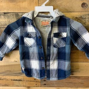 Next Brand baby boy hooded button up